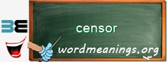 WordMeaning blackboard for censor